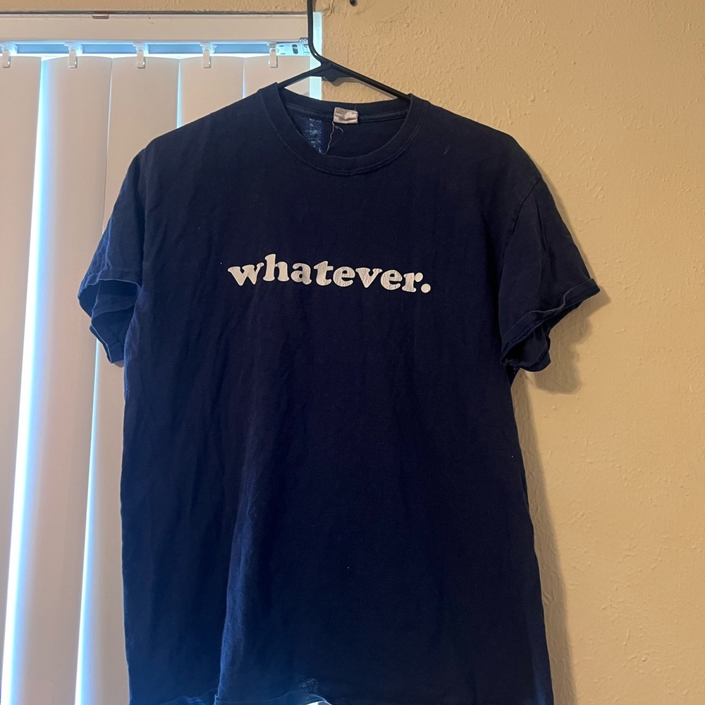‘Whatever’ Navy Blue Graphic T-Shirt